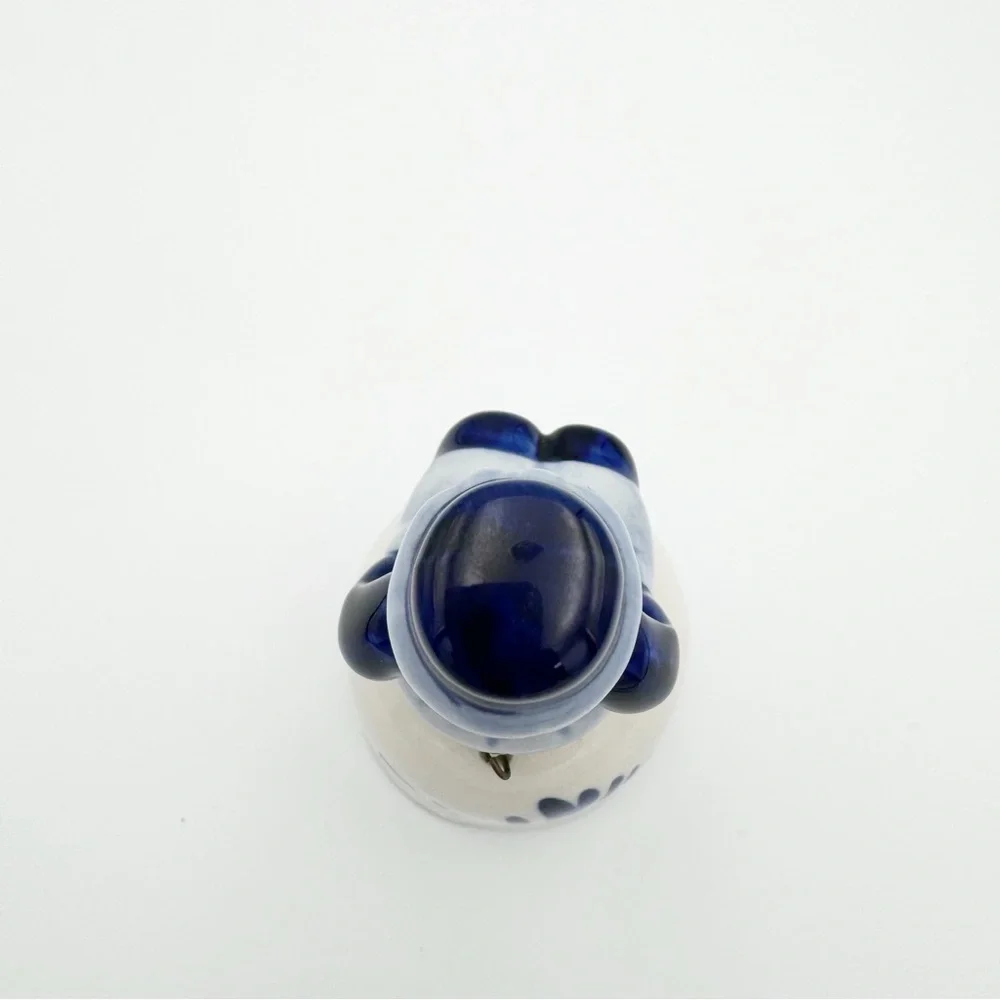 Vintage DAIC Delft Blue Dutch Boy Porcelain Bell